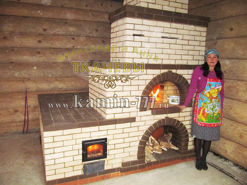 проект деревенской русской печи на дровах с лежанкой для дома